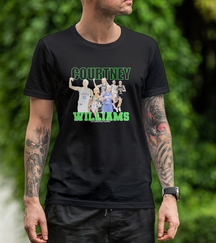 Courtney Williams Minnesota Lynx Lynx 10 The Homegrown Company T-Shirt