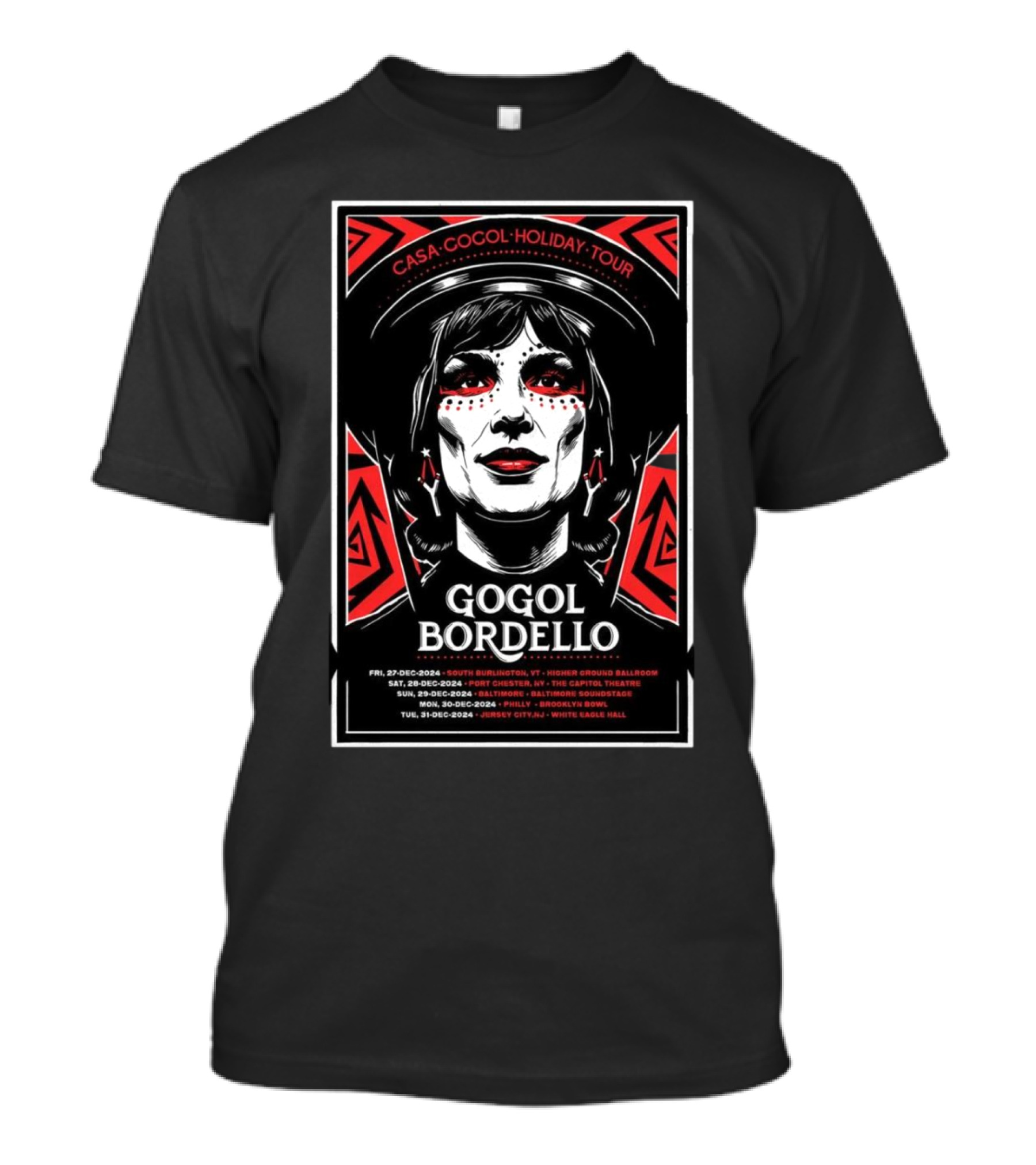Gogol Bordello Casa Cocol Holiday Tour NYE Dec 27-31 T-Shirt