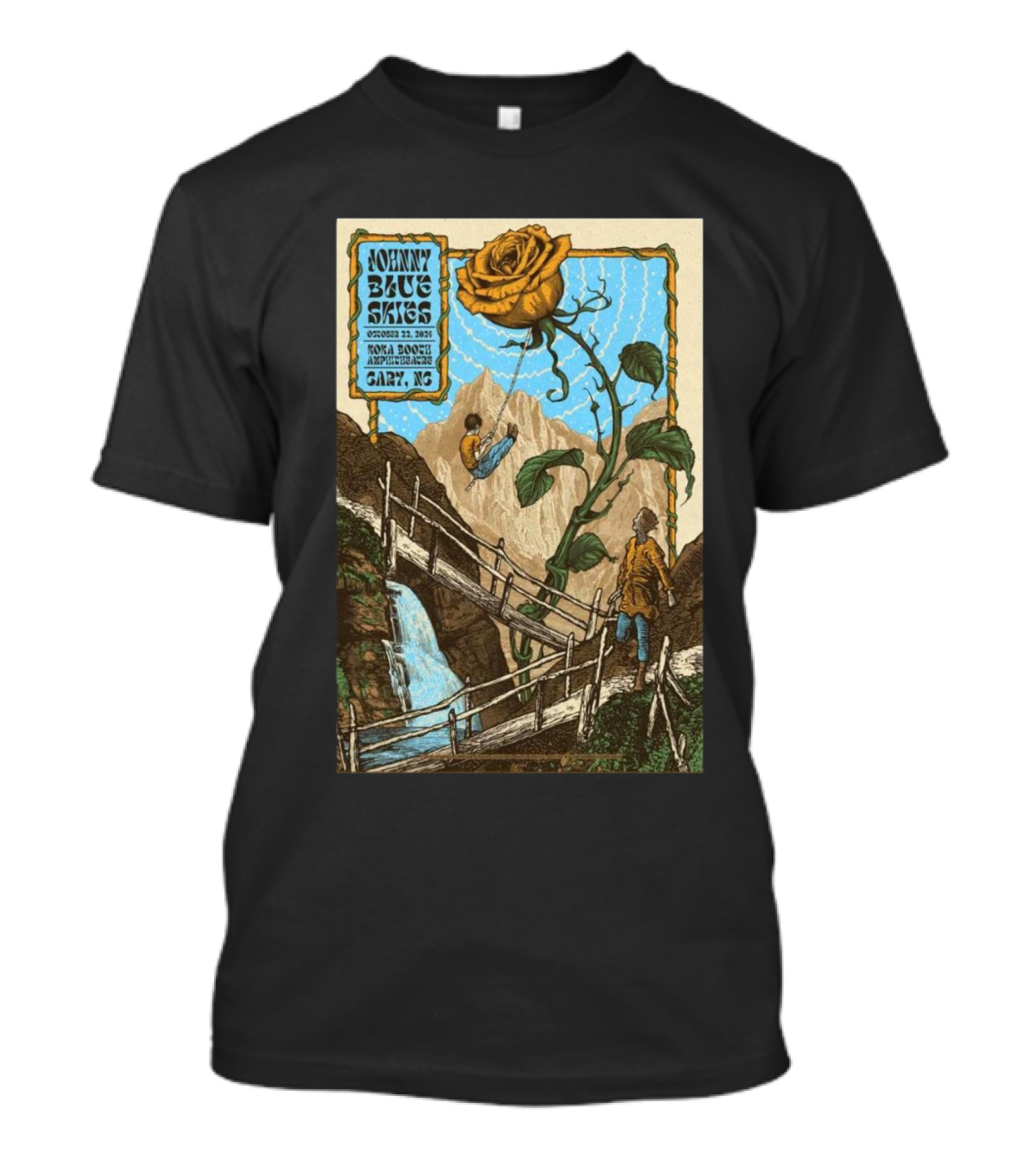 Johnny Blue Skies October 13 2024 Koka Booth Amphitheatre Cary NC T-Shirt