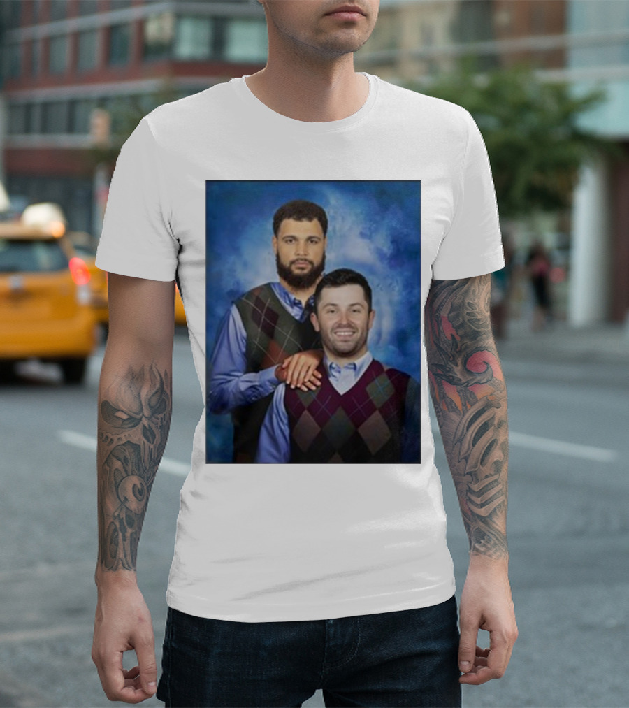 Chase Mclaughlin Wearing Baker Mayfield Mike Evans Step Brothers T-Shirt