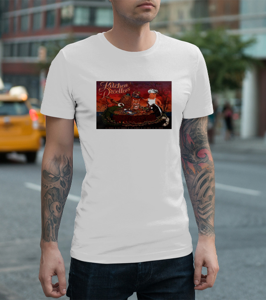 Kitchen Dwellers Fall October 2024 Tour Woodland Animal Chef Gathering T-Shirt