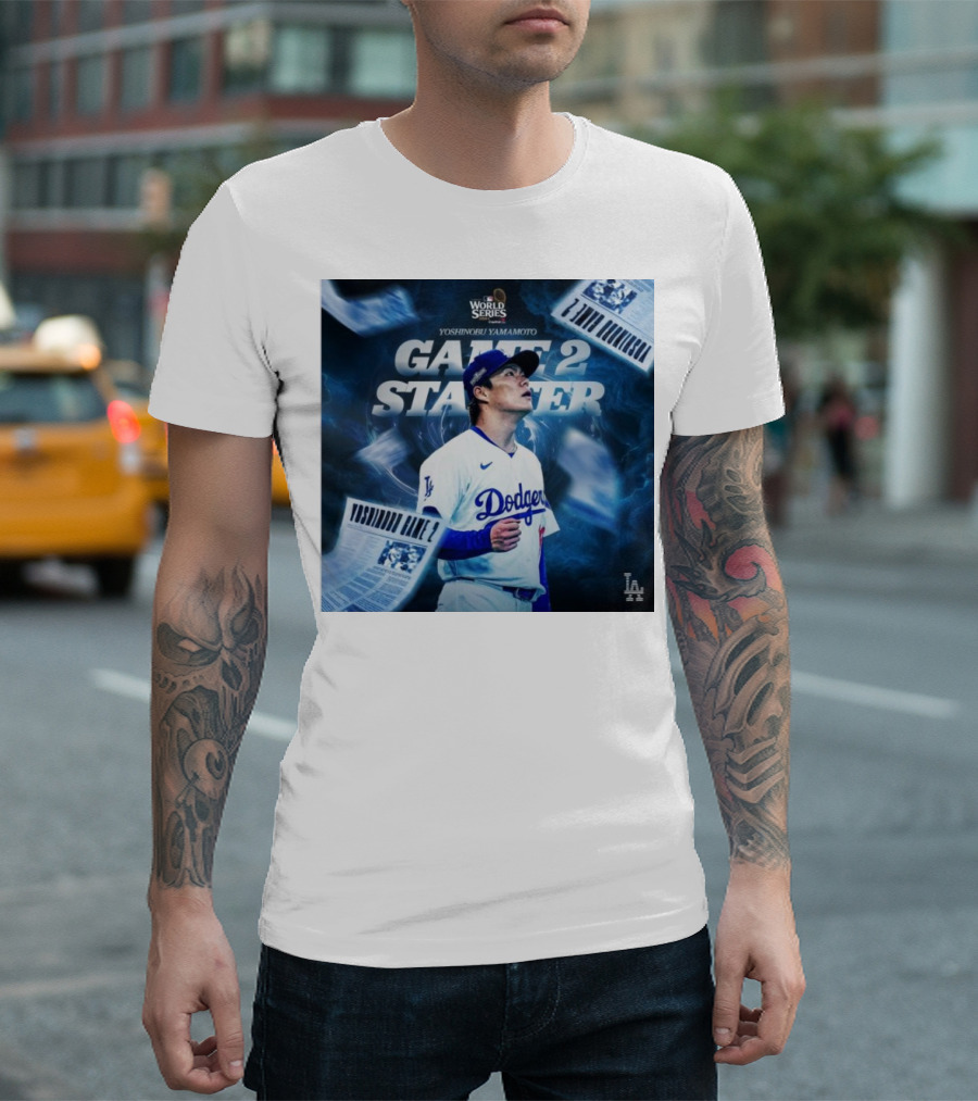 Yoshinobu Yamamoto Dodgers Game 2 Starter MLB World Series T-Shirt