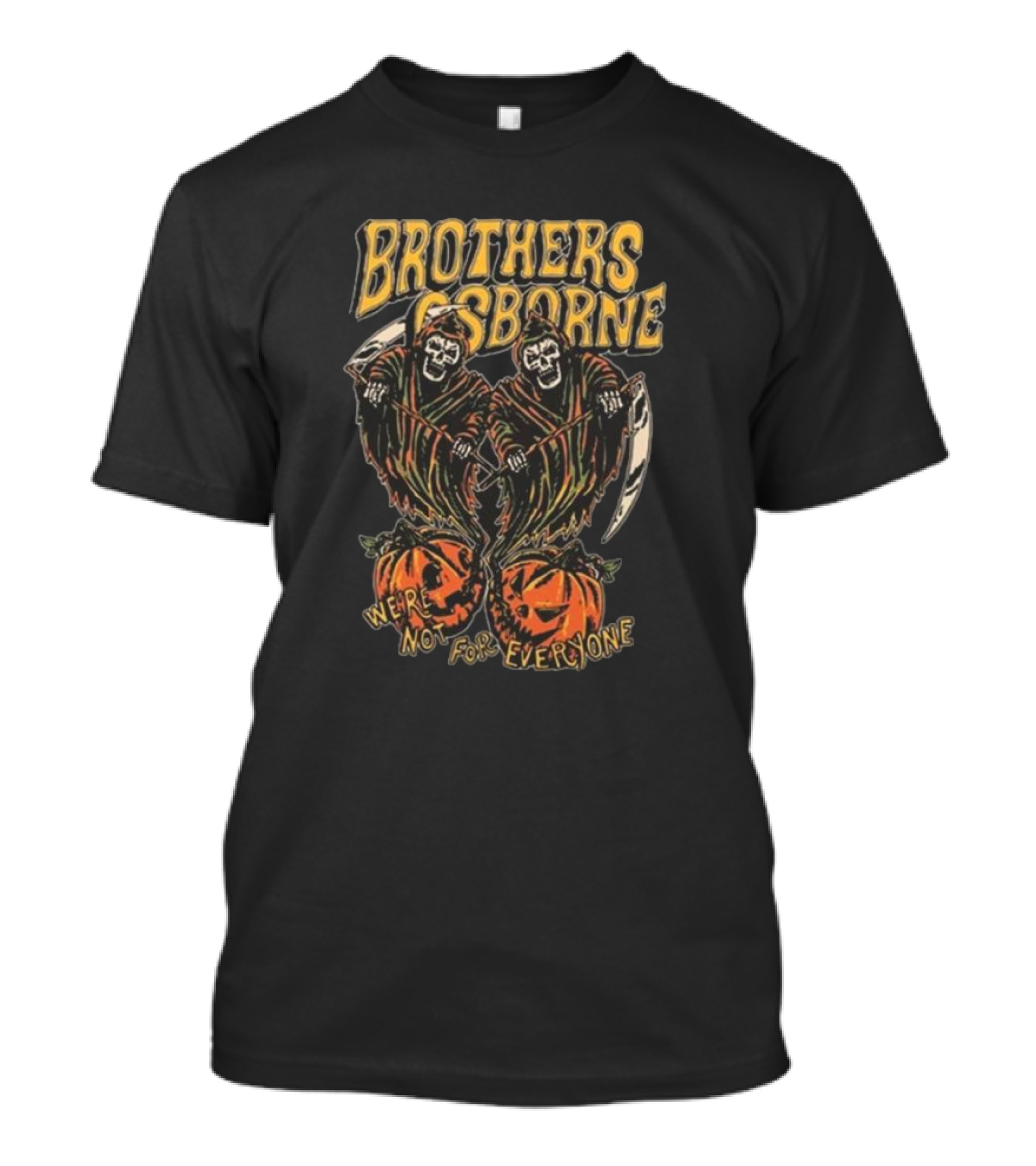 Brothers Osborne We're Not For Everyone Halloween Grim Reapers Pumpkins T-Shirt