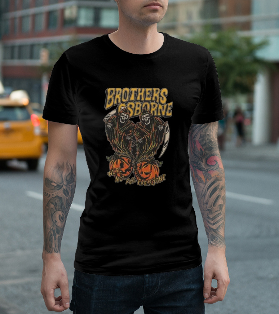 Brothers Osborne We're Not For Everyone Halloween Grim Reapers Pumpkins T-Shirt
