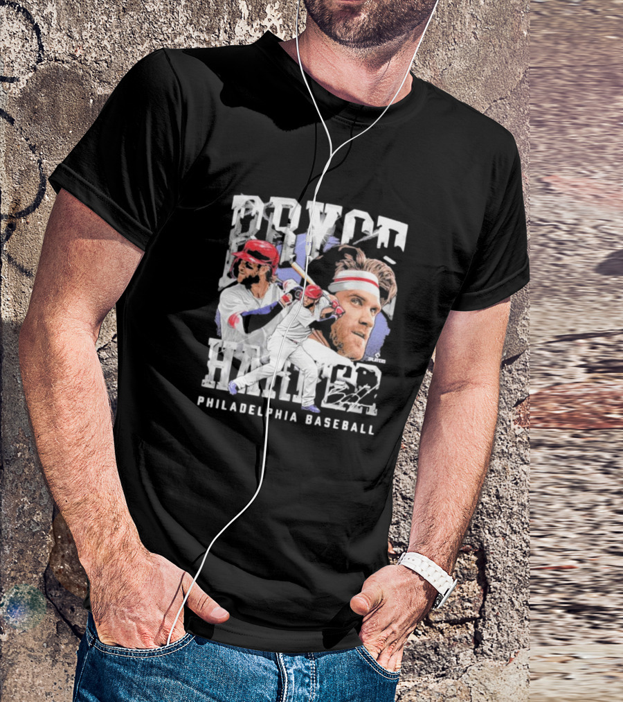 Bryce Harper Philadelphia Baseball MLB Homage Heavyweight Signature T-Shirt