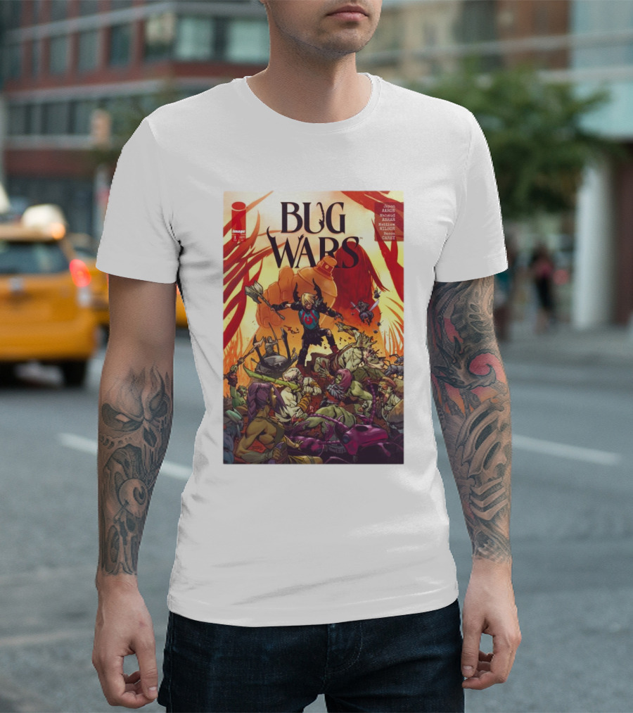 Bug Wars Image Comic New York Comic Con Featuring Jason Aaron Mahmud Asrar Matthew Wilson Becca Carey T-Shirt