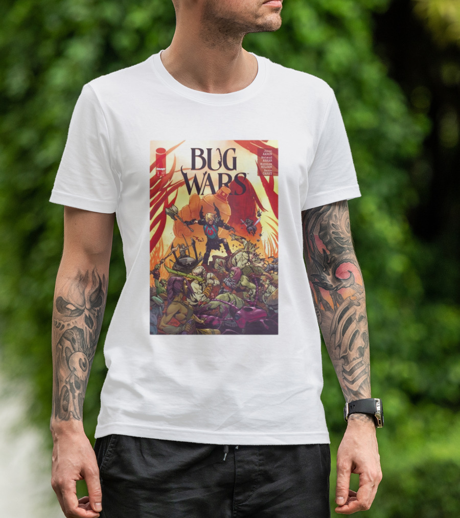 Bug Wars Image Comic New York Comic Con Featuring Jason Aaron Mahmud Asrar Matthew Wilson Becca Carey T-Shirt