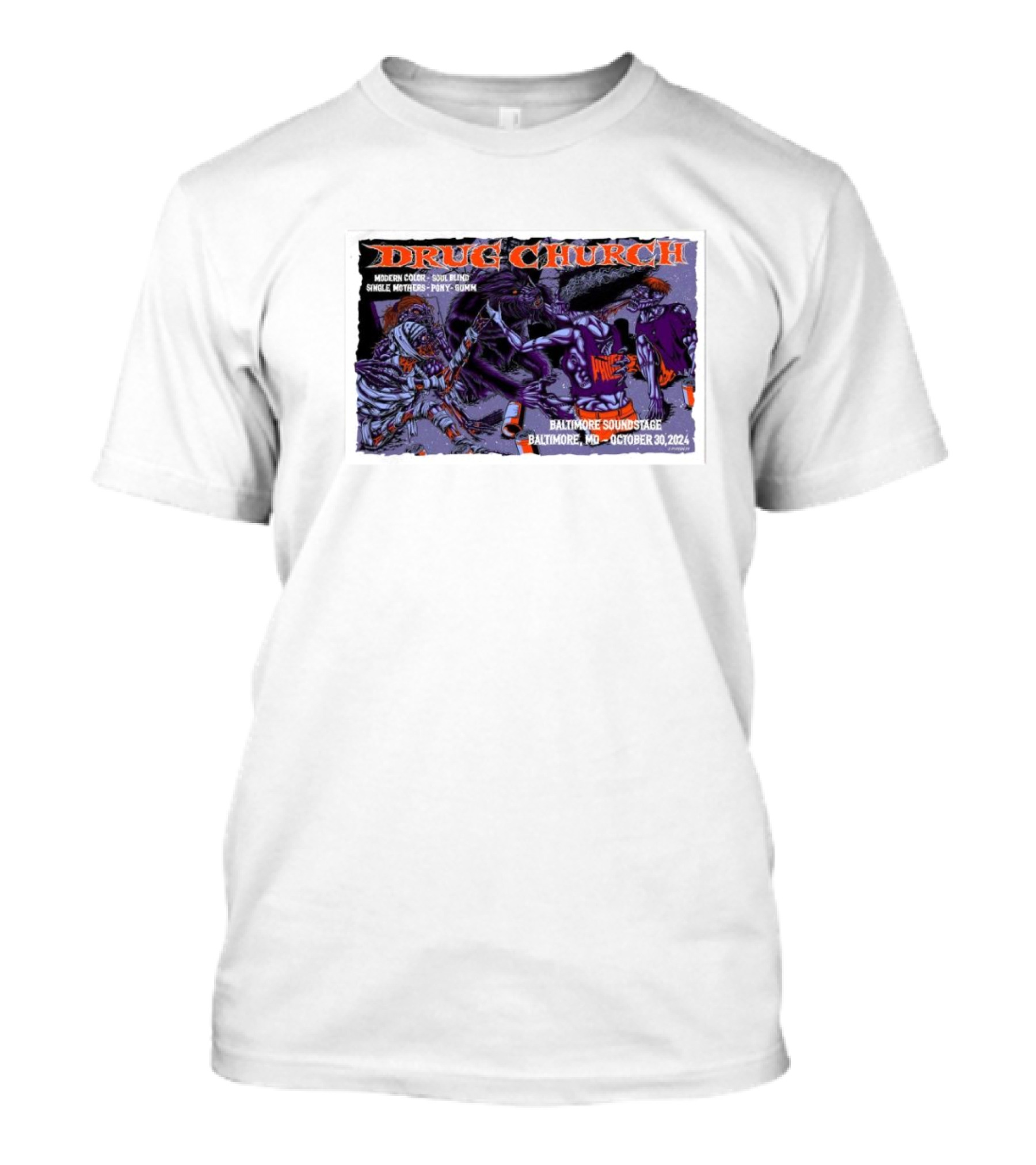 Drug Church Concert With Modern Color, Soul Blind, Prince Daddy At Baltimore Soundstage October 30 T-Shirt