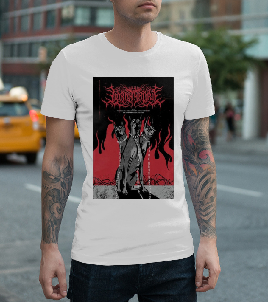 Lorna Shore Whitechapel Kublai Khan Vt Sandrinasdead The Fillmore Detroit Oct 23 T-Shirt