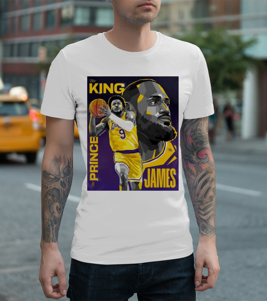 The King The Prince LeBron James Bronny James Lakers NBA T-Shirt