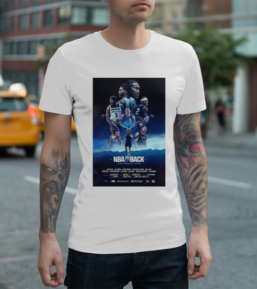 NBA Is Back Minnesota Timberwolves Wolves Milwaukee Bucks Los Angeles Lakers Players Movie Concept T-Shirt