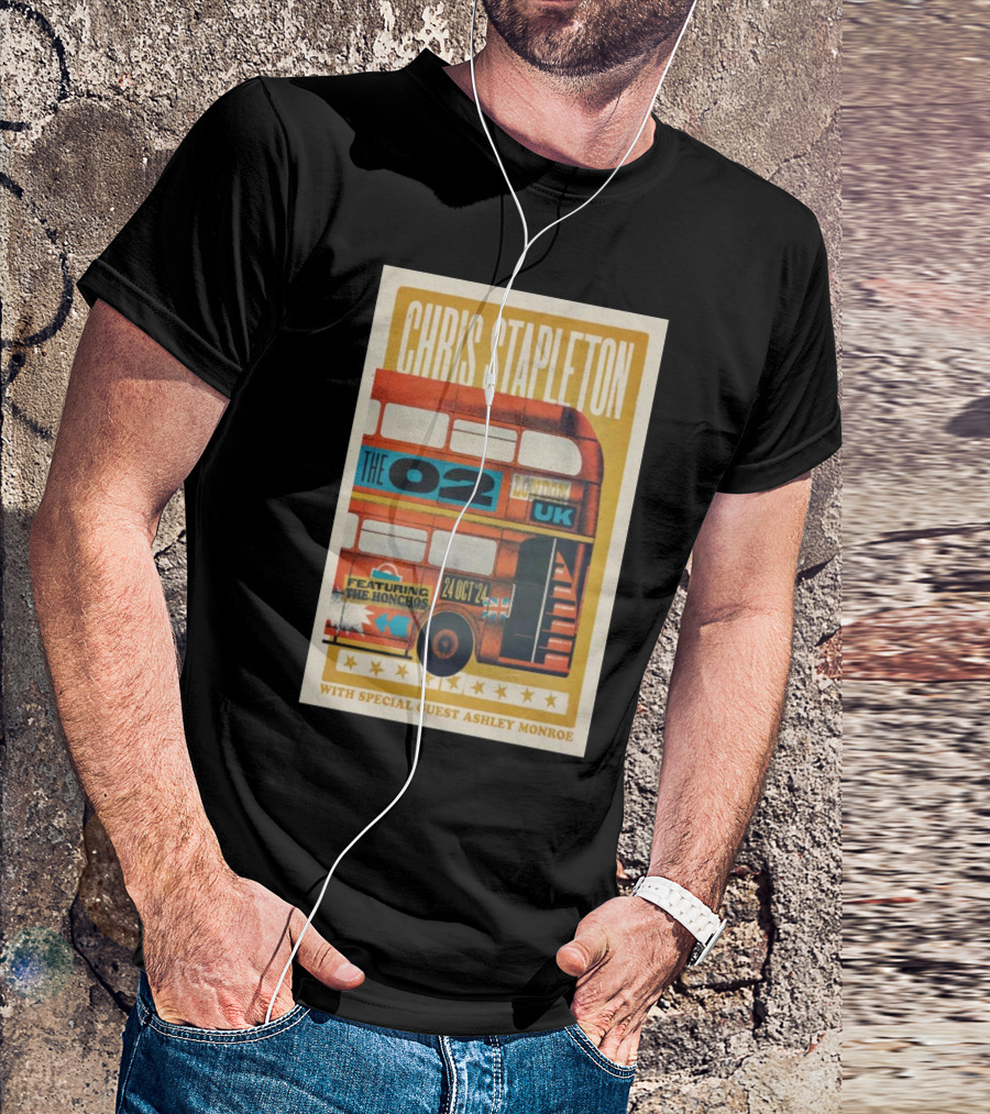 Chris Stapleton The O2 London UK Oct 24 2024 Featuring The Honchos With Special Guest Ashley Monroe T-Shirt