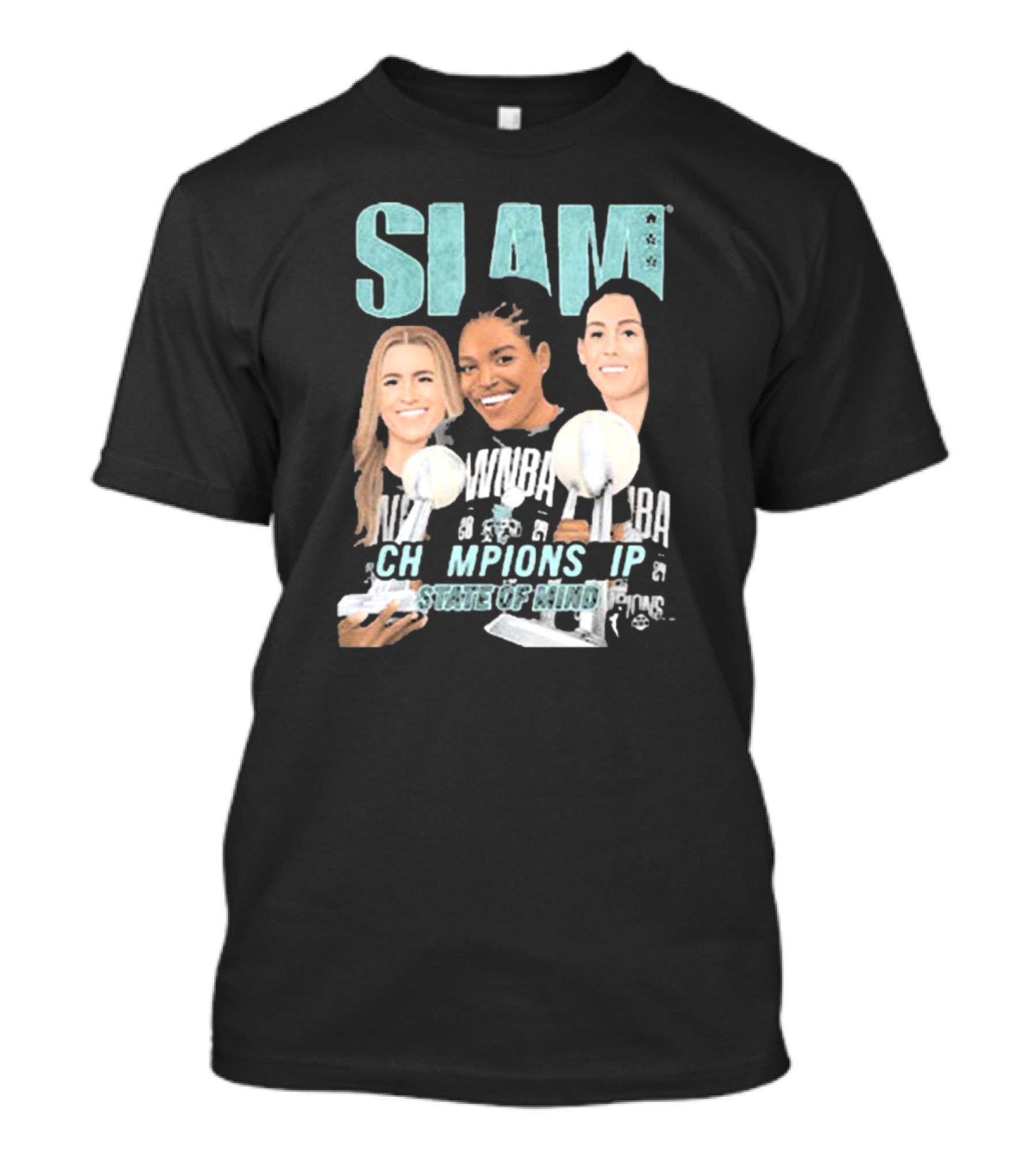 SLAM X Playa Society WNBA Champions State Of Mind Sabrina Jonquel Jones Breanna Stewart T-Shirt