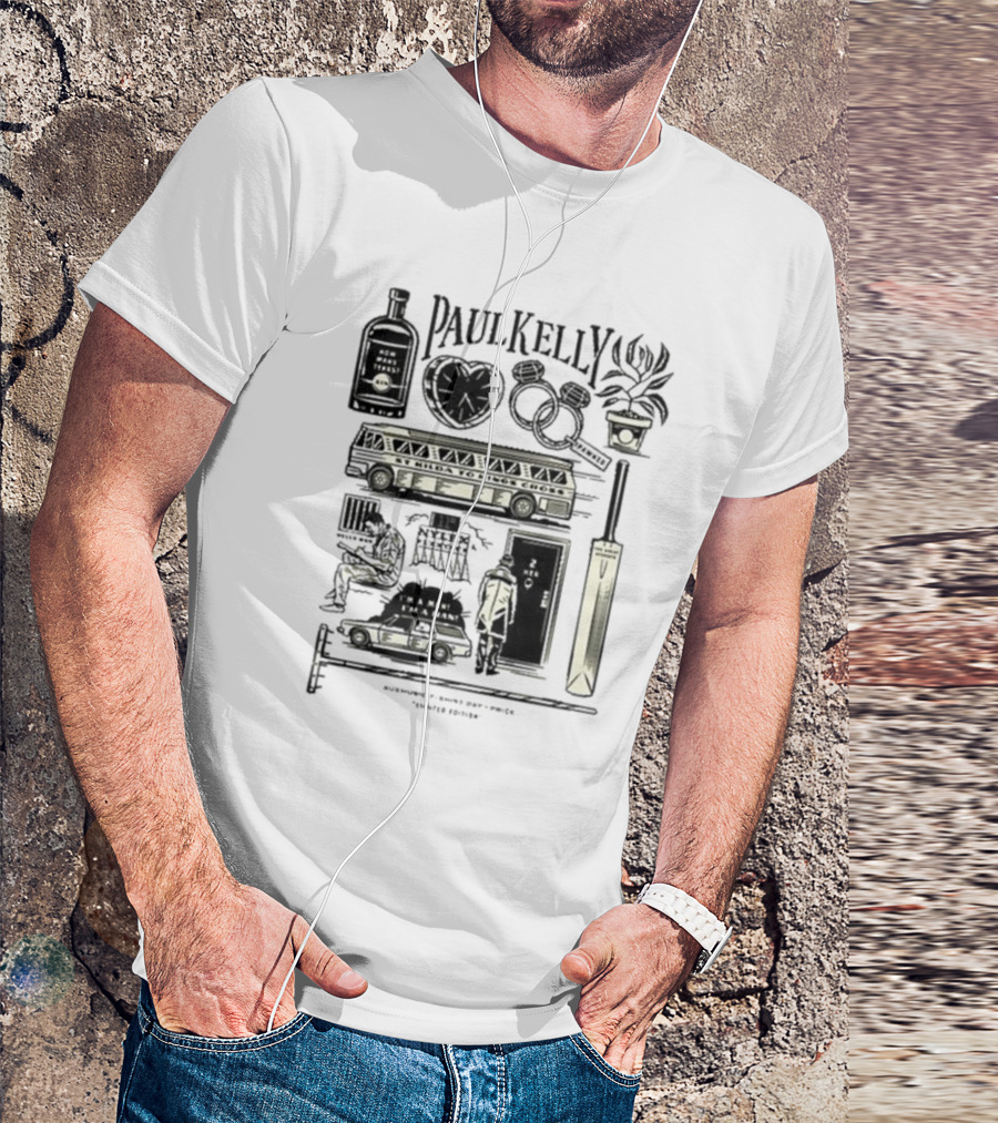 Paul Kelly Australia Music Themes Icons And Symbols T-Shirt