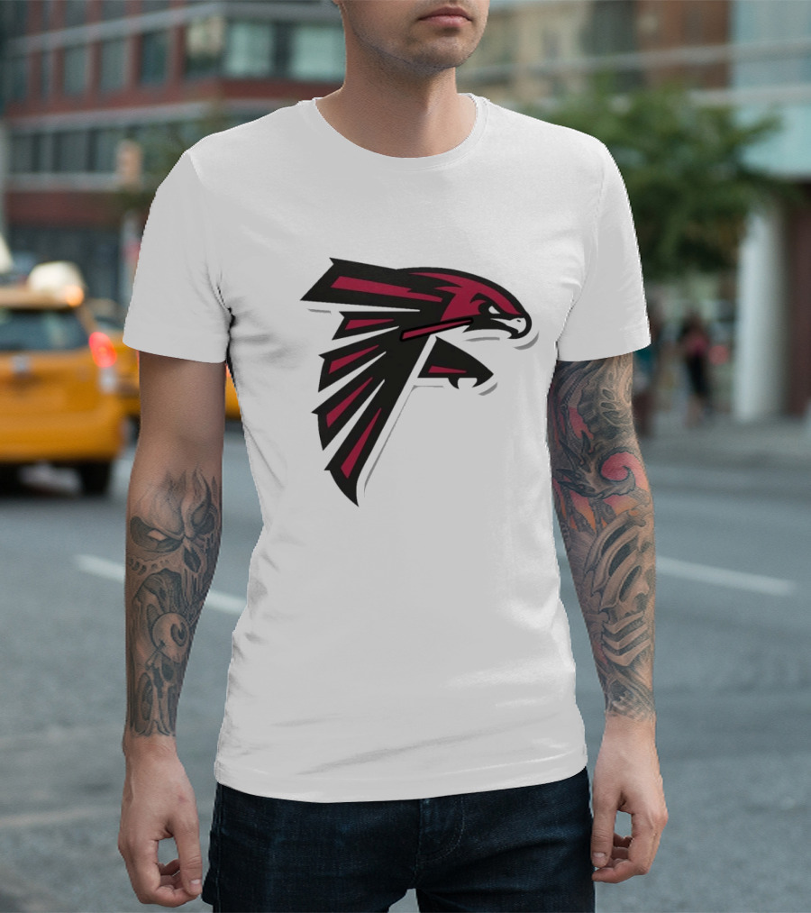 NFL NBA Atlanta Falcons Hawks Logo Mashup T-Shirt