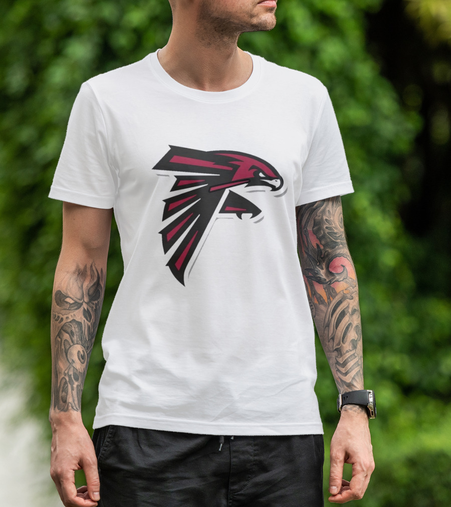 NFL NBA Atlanta Falcons Hawks Logo Mashup T-Shirt