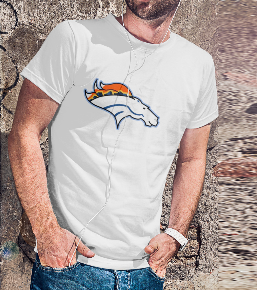 NFL NBA Broncos Nuggets Logo Mashup T-Shirt