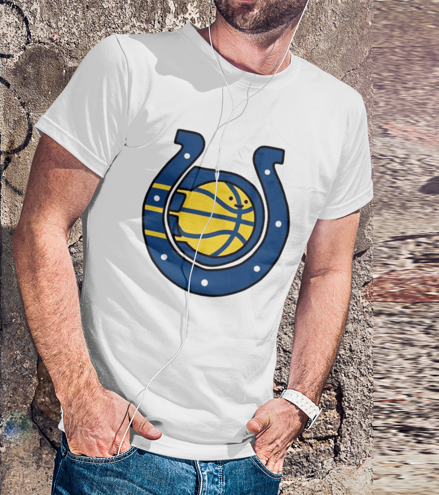 NFL X NBA Indianapolis Colts Pacers Logo Mashup Combine T-Shirt