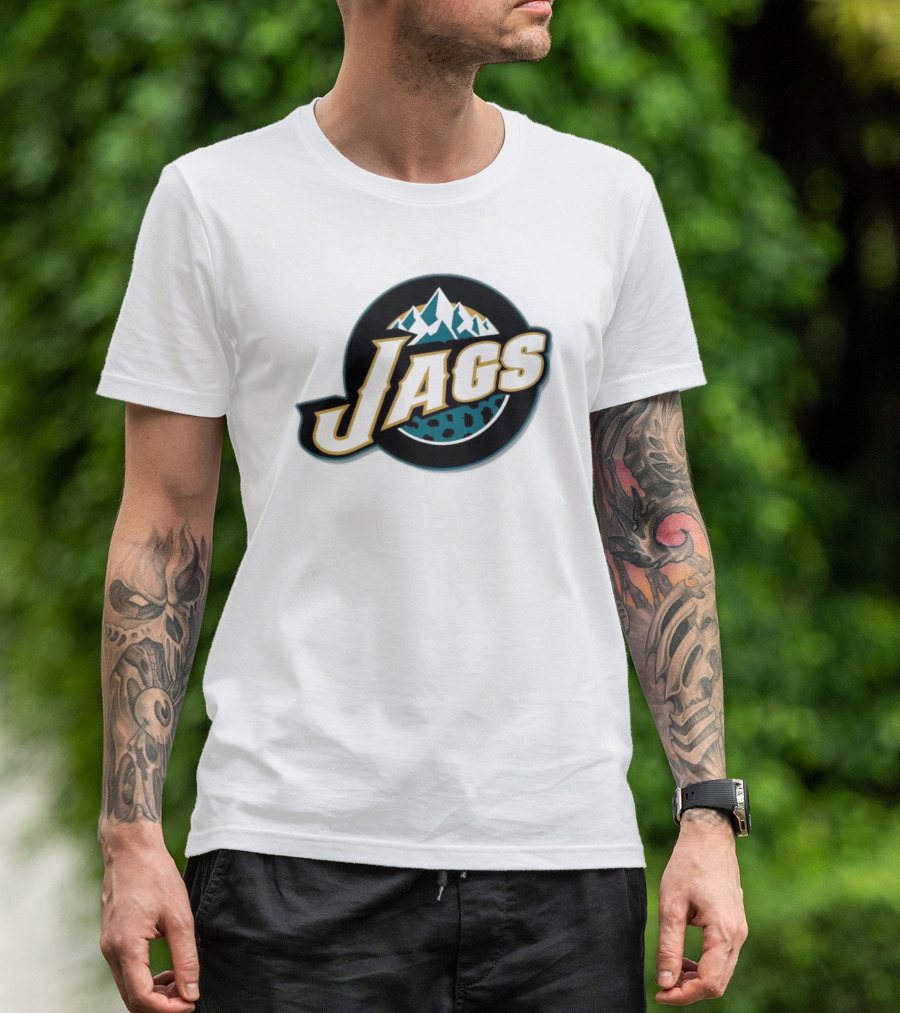NFL NBA Jacksonville Jaguars Utah Jazz Logo Mashup Jags T-Shirt
