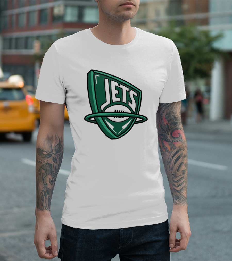 NFL x NBA Jets Logo Mash Combine T-Shirt