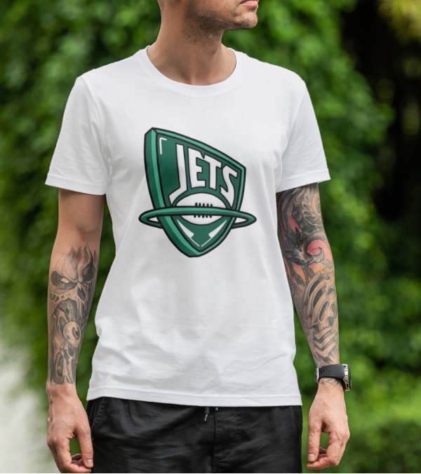 NFL X NBA Jets Logo Mash Combine T-Shirt