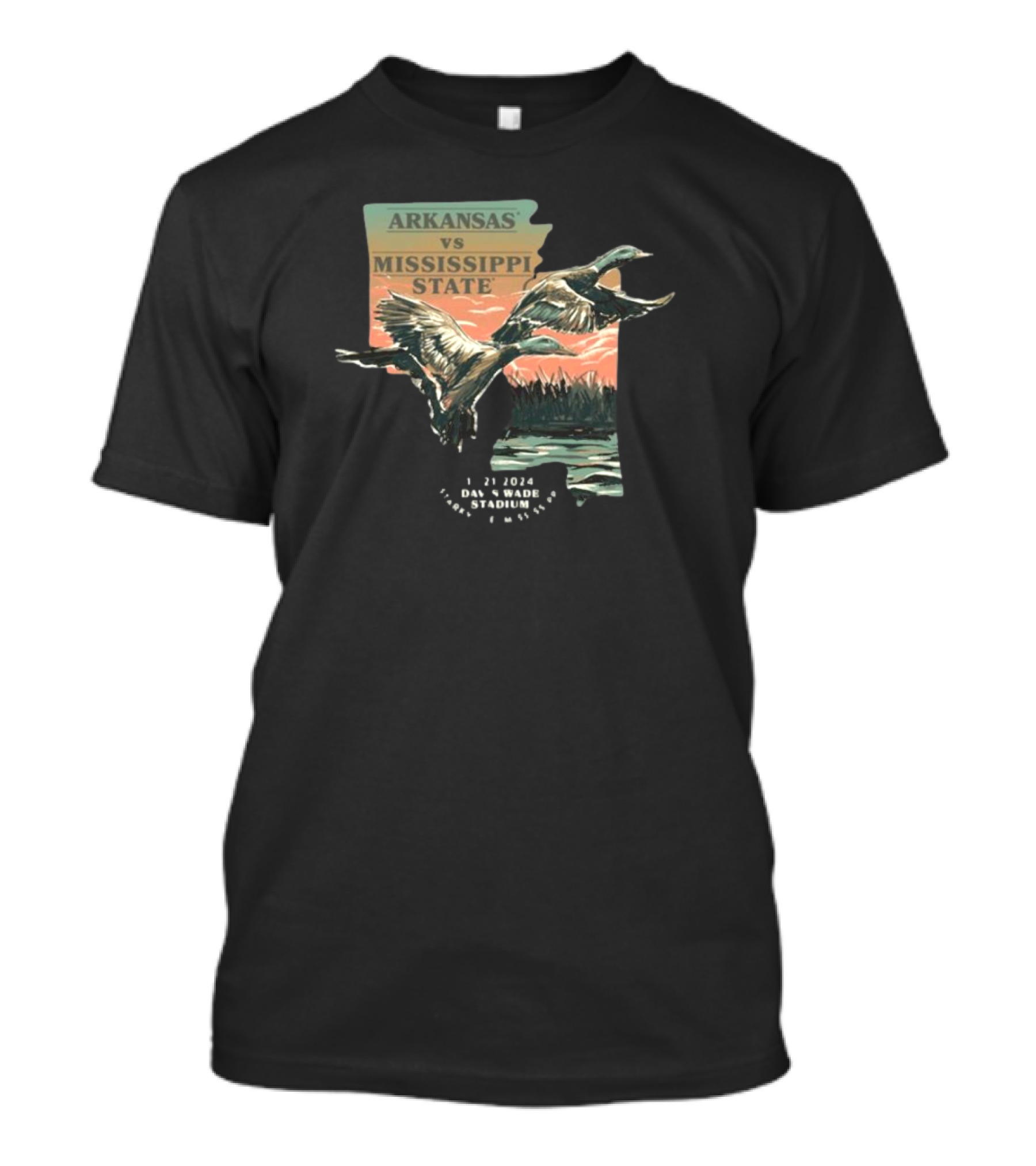 Arkansas Vs Mississippi State 11 21 2024 Davis Wade Stadium Ducks T-Shirt