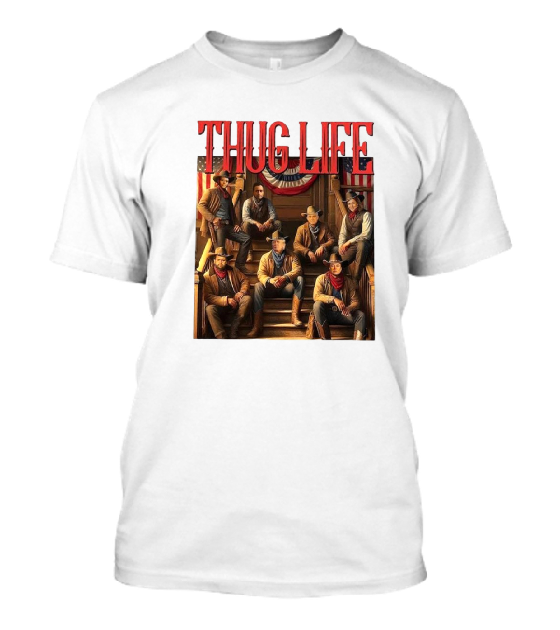 Thug Life 2024 Cowboys Trump Vance Kennedy Musk Tulsi Vivek Candace T-Shirt