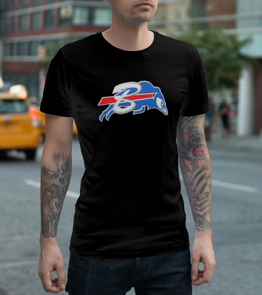 Buffalo Bills X Toronto Blue Jays Logo Mash NFL X MLB T-Shirt