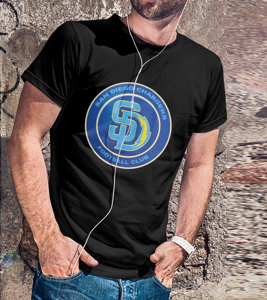 San Diego Chargers Football Club SD Logo Mashup T-Shirt