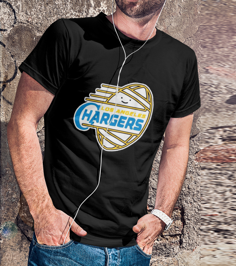 Los Angeles Chargers NFL Logo Mashup Combined With Minimalist T-Shirt
