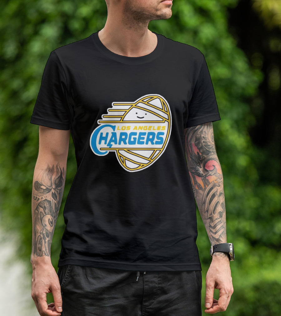 Los Angeles Chargers NFL Logo Mashup Combined With Minimalist T-Shirt