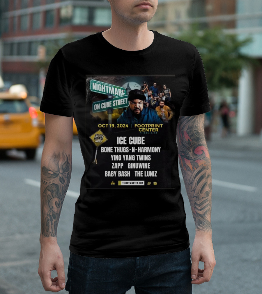 Nightmare on Cube Street with Ice Cube, Bone Thugs-N-Harmony, Ying Yang Twins at Footprint Center Phoenix AZ October 19 T-Shirt