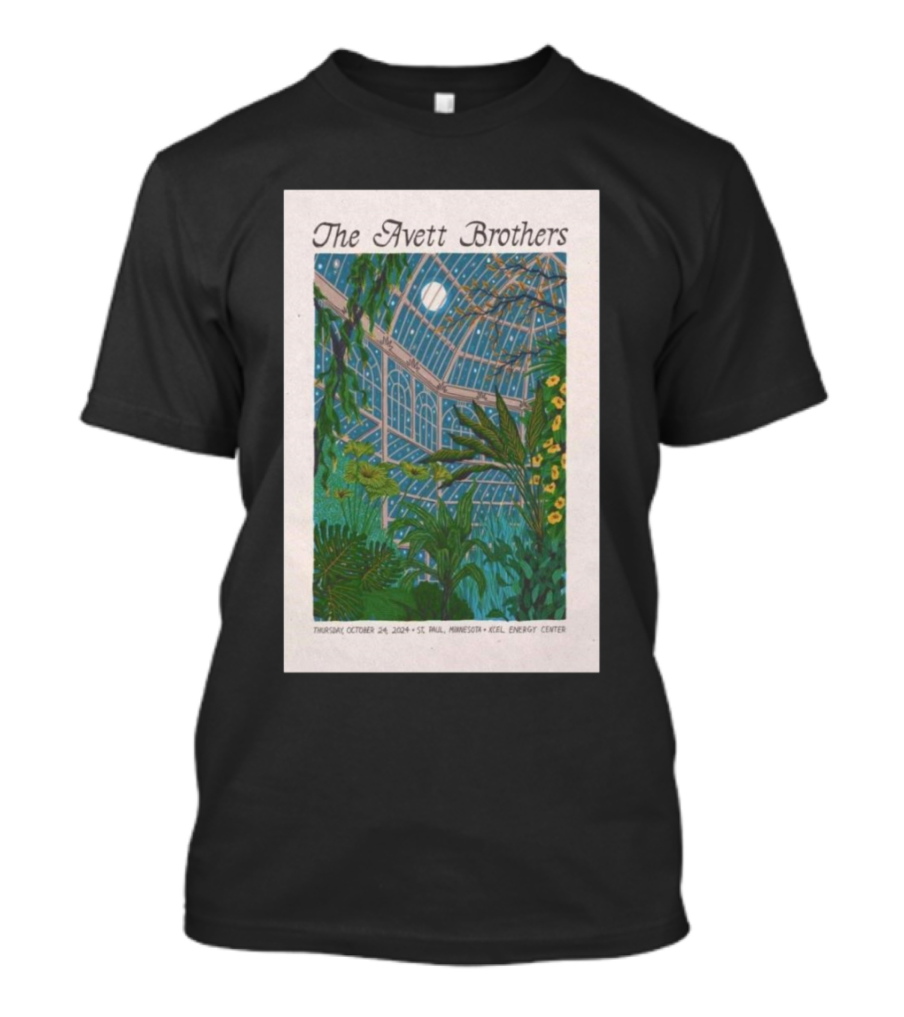 The Avett Brothers St Paul Minnesota Xcel Energy Center October 24 2024 Lush Greenhouse Concert T-Shirt