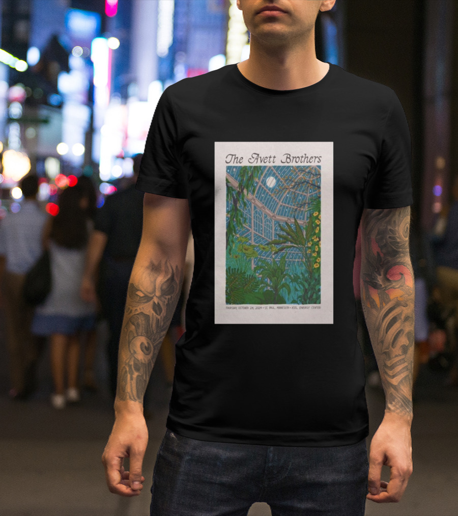 The Avett Brothers St Paul Minnesota Xcel Energy Center October 24 2024 Lush Greenhouse Concert T-Shirt
