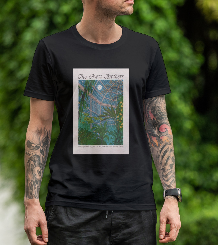 The Avett Brothers St Paul Minnesota Xcel Energy Center October 24 2024 Lush Greenhouse Concert T-Shirt