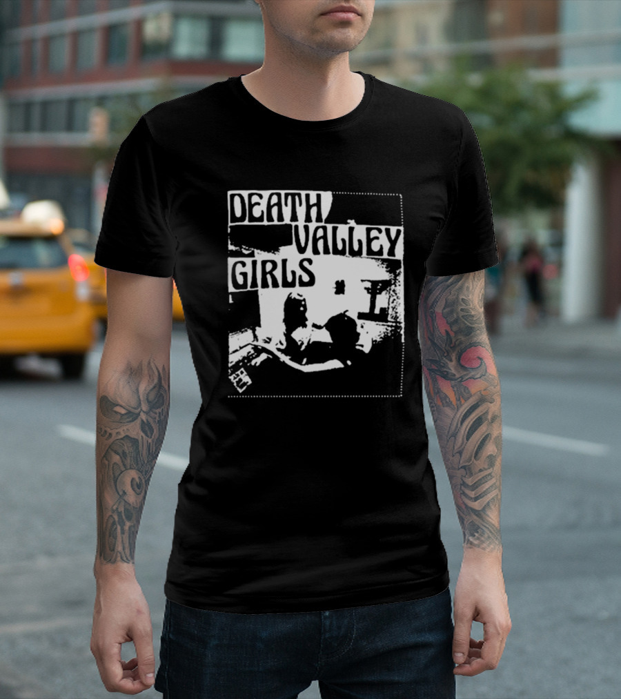 Death Valley Girls Monochrome Scene Arms Up T-Shirt