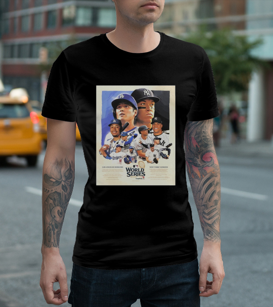 Los Angeles Dodgers Vs New York Yankees MLB World Series 2024 Capital One NYYvsLAD T-Shirt
