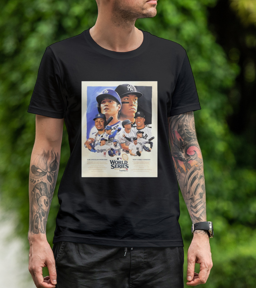 Los Angeles Dodgers Vs New York Yankees MLB World Series 2024 Capital One NYYvsLAD T-Shirt