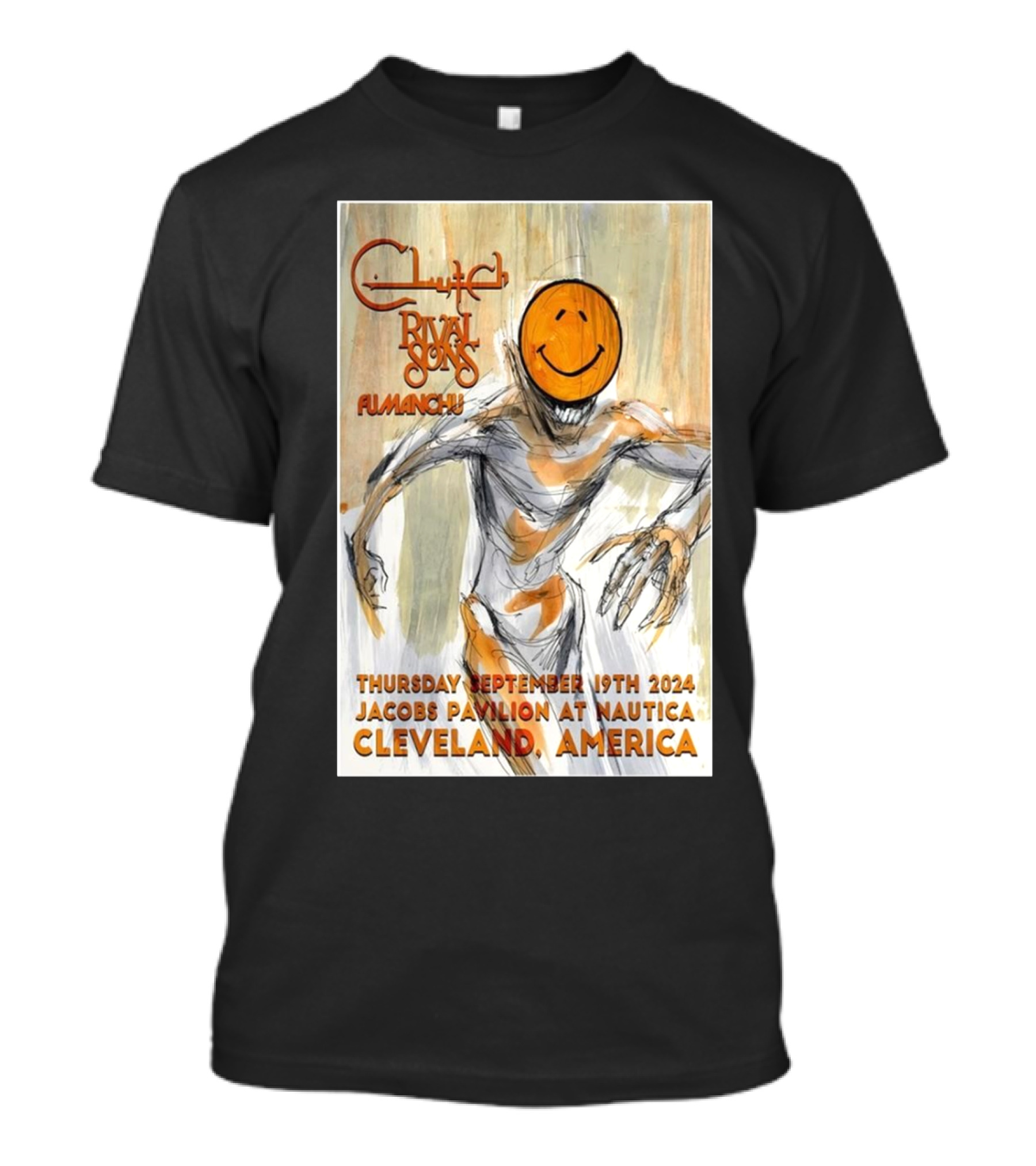 Clutch Rival Sons Fu Manchu Jacobs Pavilion Cleveland America September 19th T-Shirt