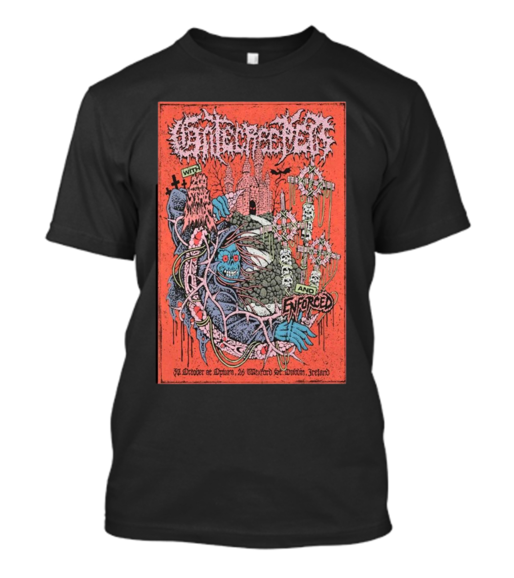 GateCreeper With Enforced At Opium 30 October 2024 26 Wexford St Dublin Ireland T-Shirt
