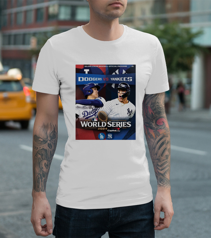 Major League Baseball Official Program Dodgers Vs Yankees World Series T-Shirt