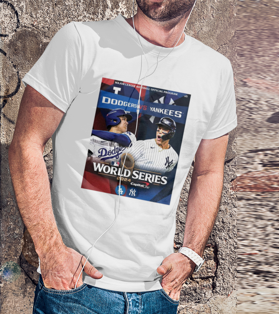Major League Baseball Official Program Dodgers Vs Yankees World Series T-Shirt