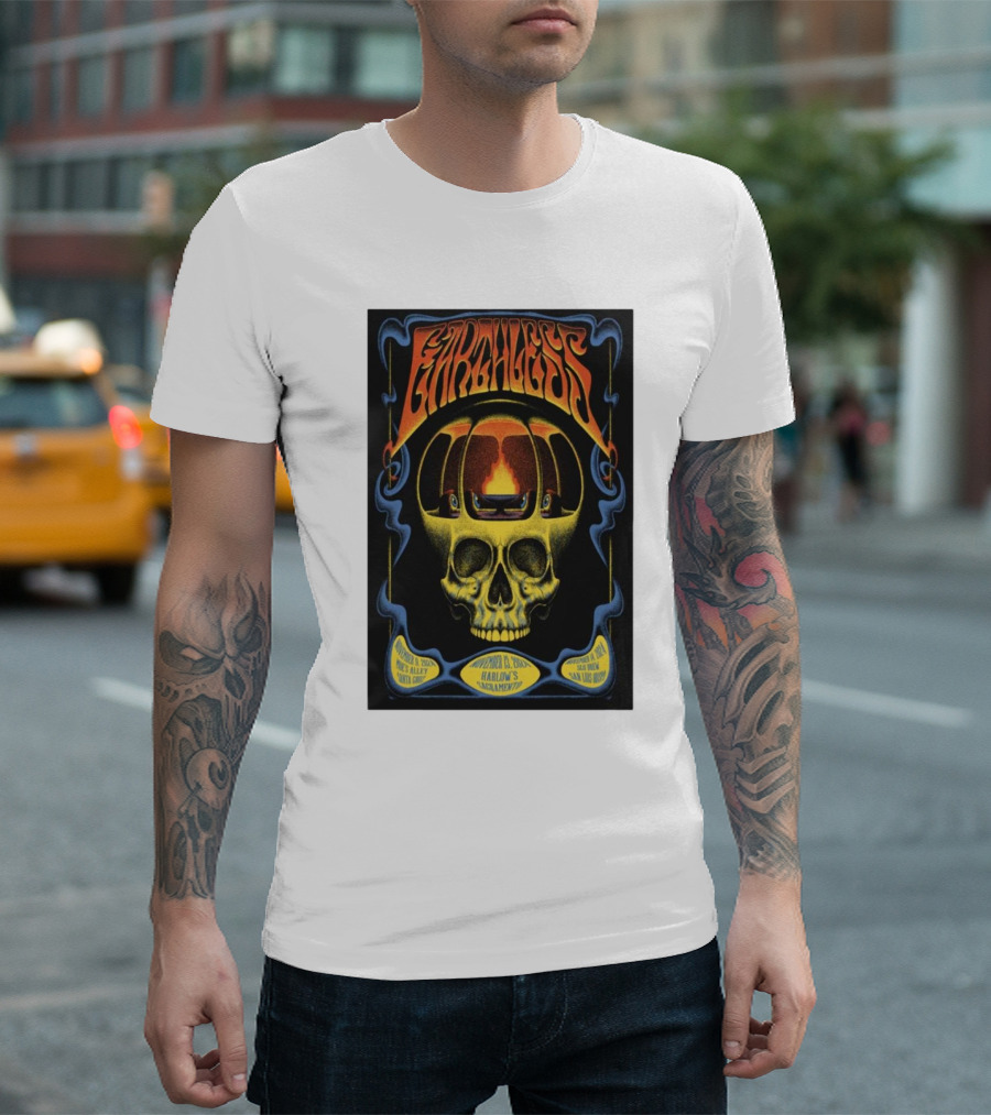 Earthless Skull Artwork November 14 2024 Morro Bay San Luis Obispo CA Concert T-Shirt