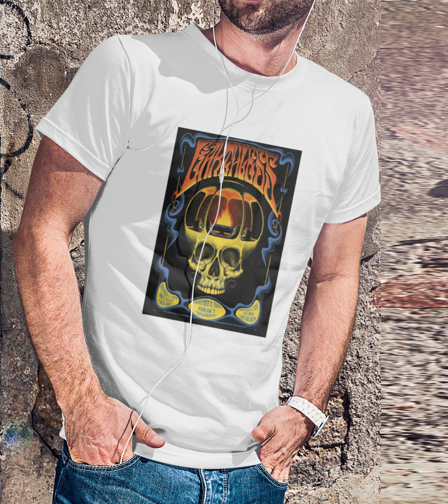 Earthless Skull Artwork November 14 2024 Morro Bay San Luis Obispo CA Concert T-Shirt