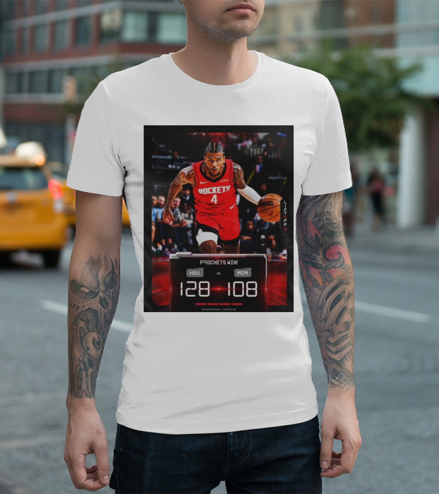Rockets Win 128-108 Houston Rockets vs Memphis Grizzlies First Dub Of The Season T-Shirt