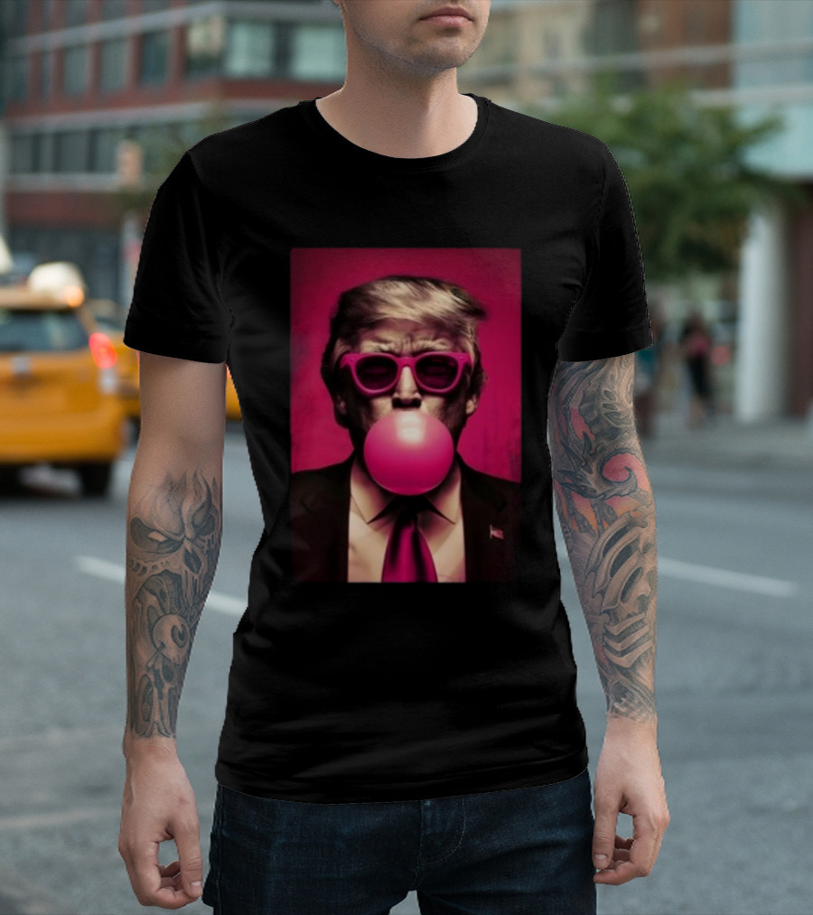 Trump Pink Bubble Gum Sunglasses T-Shirt
