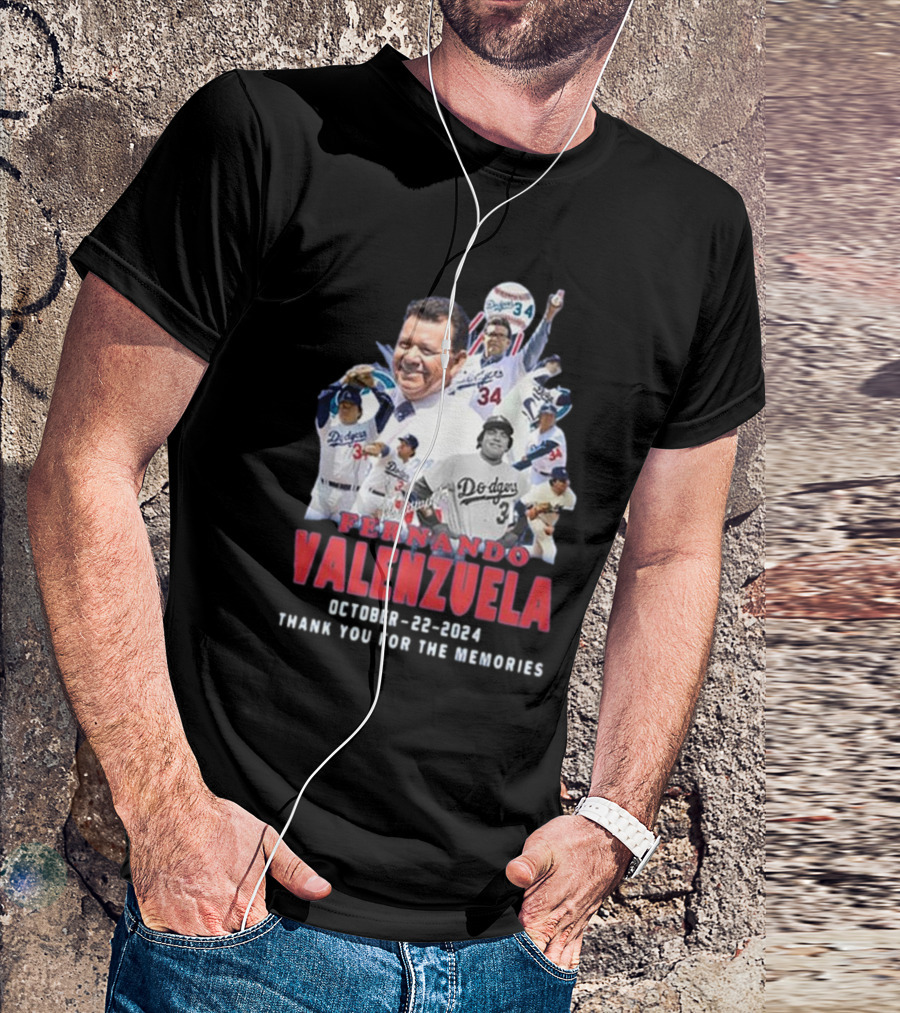 Fernando Valenzuela Los Angeles Dodgers Thank You For The Memories October 22 T-Shirt