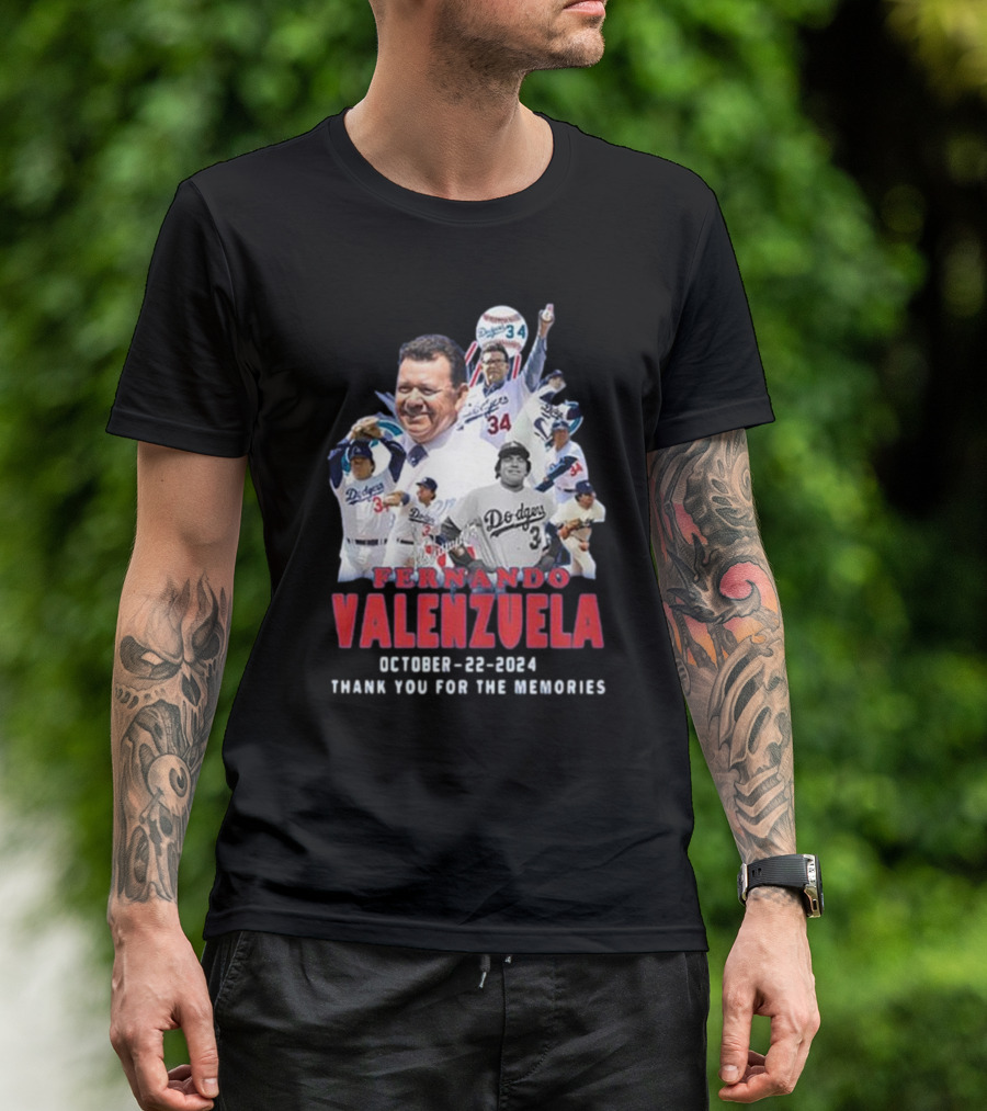 Fernando Valenzuela Los Angeles Dodgers Thank You For The Memories October 22 T-Shirt