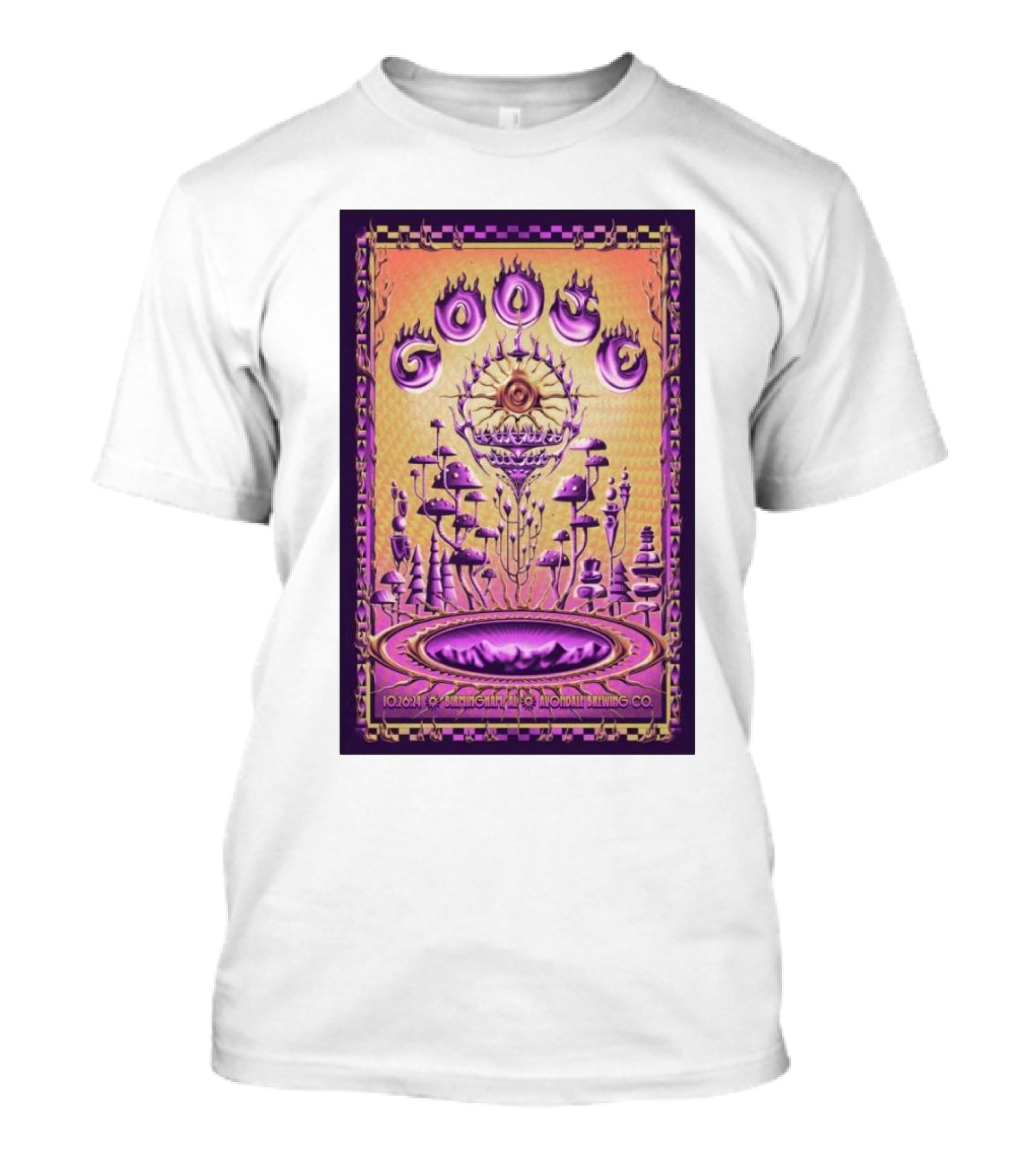 Goose Avondale Brewing Co Birmingham AL Oct 26 2024 Psychedelic Event T-Shirt