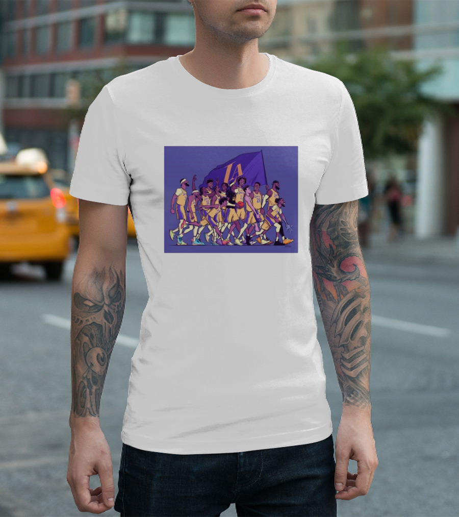 Los Angeles Lakers Walking Into The Playoffs Like NBA Team Players Together T-Shirt